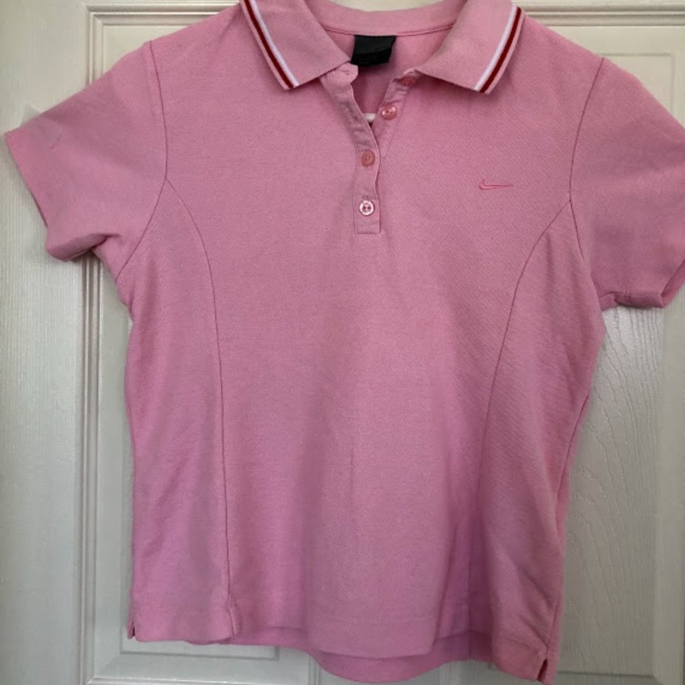 Women NIKE polo pink short sleeves t-shirt